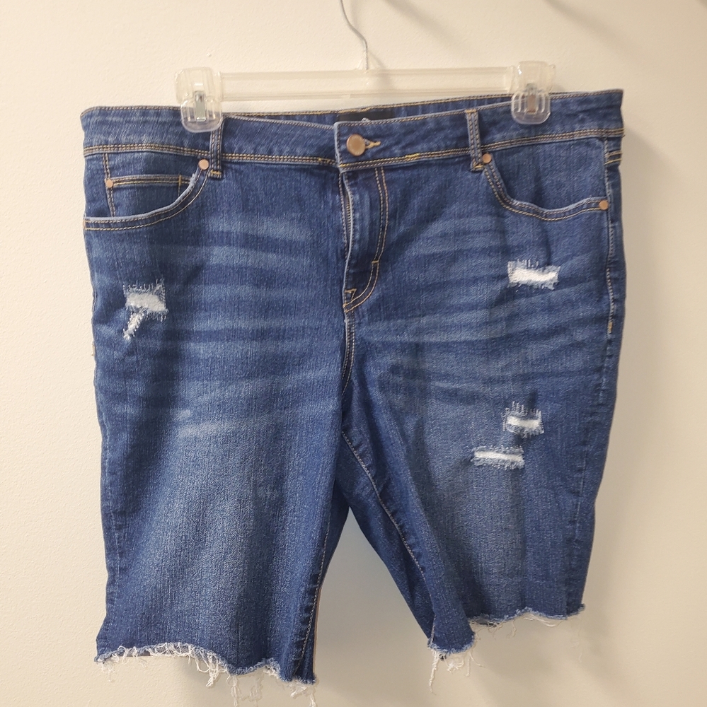 Jordache 18 Distressed Denim Shorts